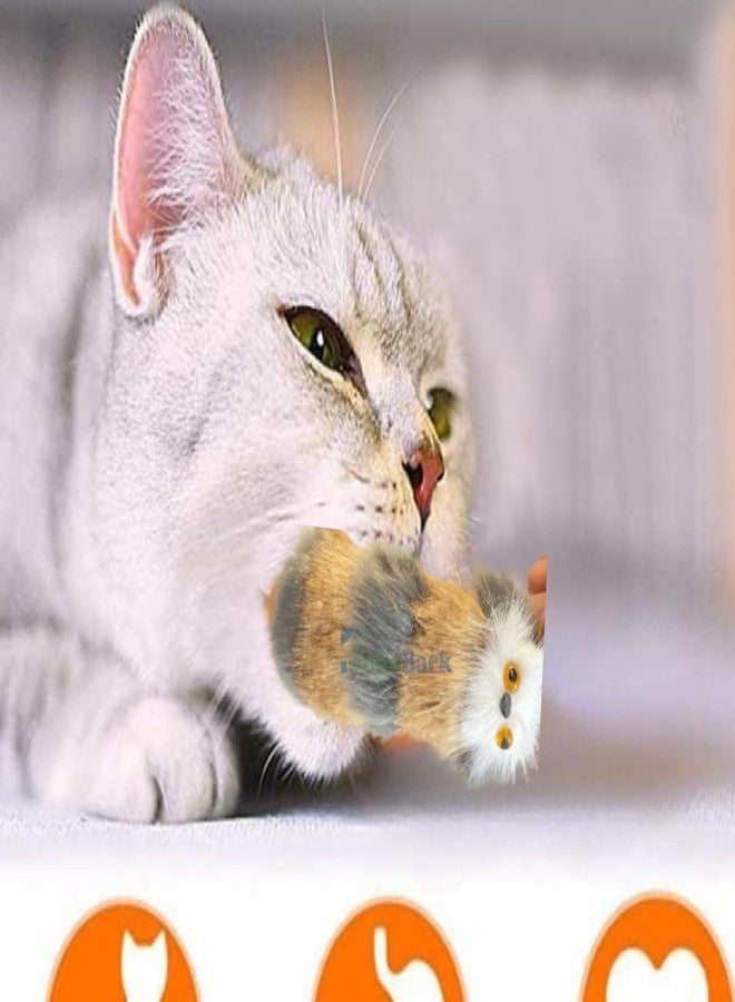 BohoBark cat & Dog Toys mice Toys Interactive Toys for Dogs Pack of 2 (Brown, Fur Toys) - Image 4